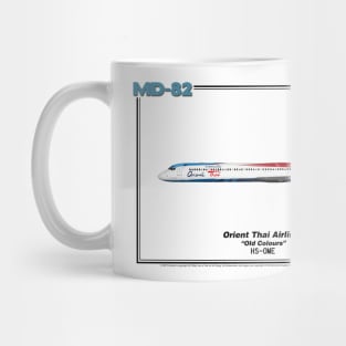 McDonnell Douglas MD-82 - Orient Thai Airlines "Old Colours" (Art Print) Mug